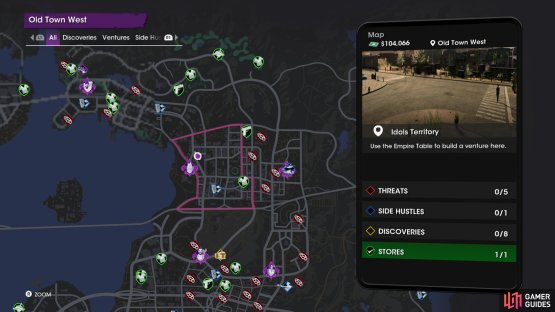 The location of the &ldquo;Western Golden Cannon&rdquo; collectible on the map.g