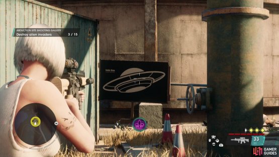 The standard targets are replaced by UFOs,