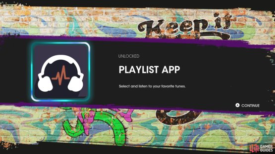 The Playlist App will unlock once the aforementioned Mission is complete.