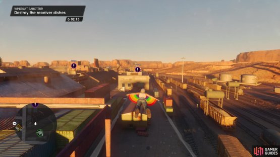 Fly over to each target area,