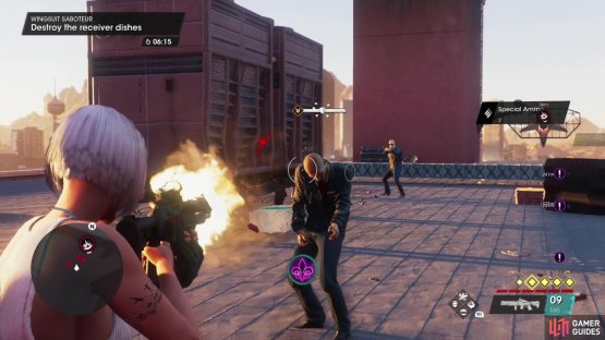 The rooftops are often crawling with guards, and whether to fight them or try to destroy the dishes they guard to save time is a strategic consideration you&rsquo;ll have to make.