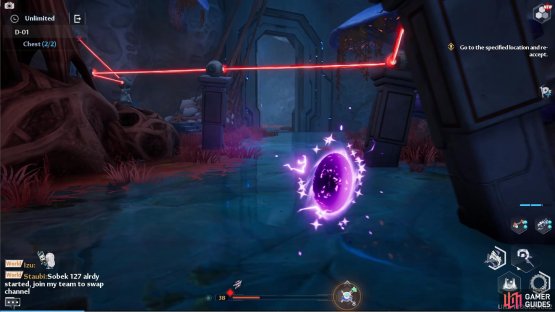 The lazer then needs to move between more pushable blocks, and by burning the roots wrapped around the spheres, the lazers pass through before opening the door at the end..