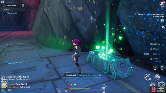 Turn right at the top of the stars near the ruin exit and find the chest behind a boulder that sticks out of the cliff.