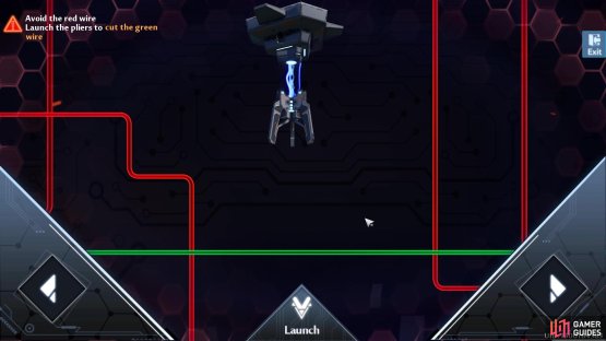 then use the claw to snip the green wire and defuse the bomb!