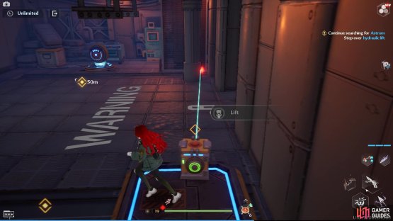 Place the laser projector on the moving platform