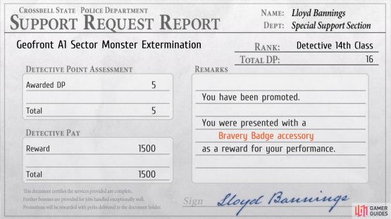 Turn in your current completed Requests to obtain the Bravery Badge