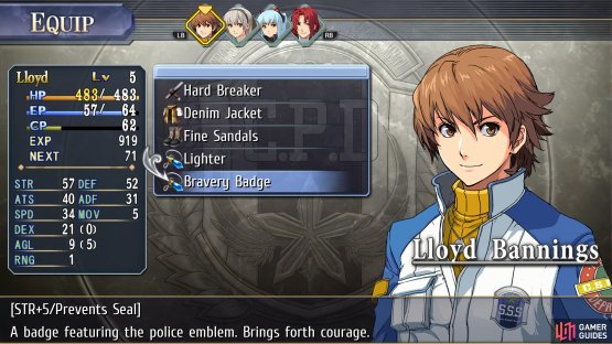 then ensure Lloyd has the following equipped.