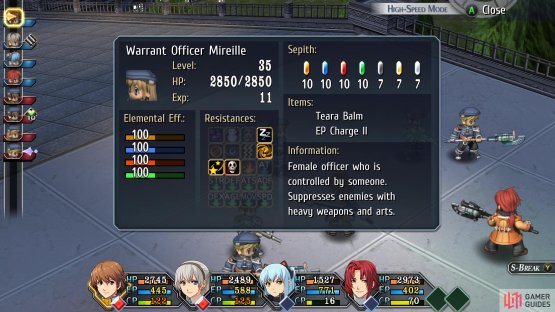 Don&rsquo;t forget to scan Mireille in the fifth battle