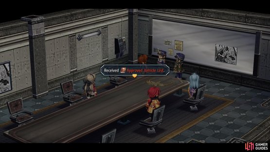 You will receive a book of approved vehicles during the initial cutscene