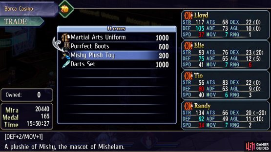 The Mishy Plush Toy will cost you 200 tokens at the casino