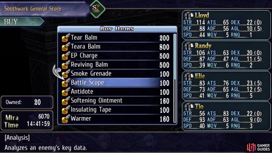 Don&rsquo;t forget to get Battle Scopes for scanning enemies