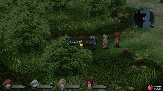 Loot a pair of chests on the second screen of Ursula Road to obtain some EP Charge,