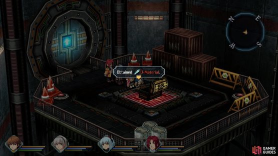Loot a chest to obtain U-Material.