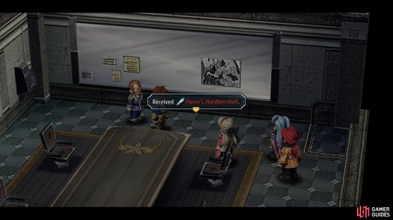 Talk to Pierre and you&rsquo;ll obtain Pierre&rsquo;s Handkerchief,