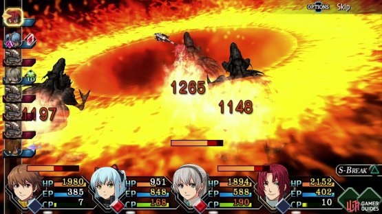 Use S-Breaks to deal damage and inflict debuffs - Burn will deal around 1,000 damage per turn.