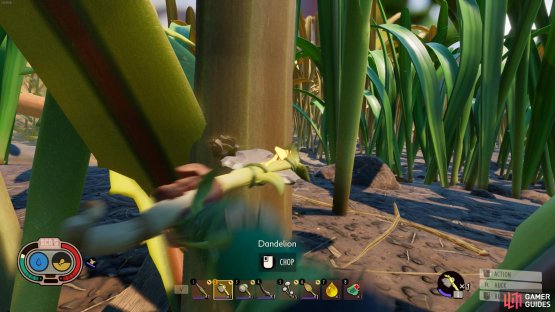 then chop the weed down at the stem.