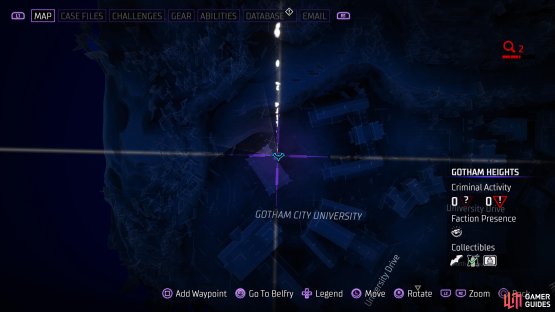 The map location of Batarang #54.