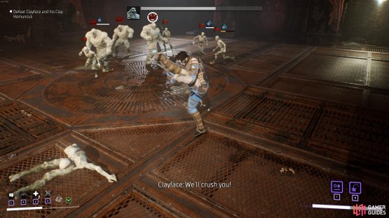 You&rsquo;ll need to defeat a number of humanoid clay mimics during the second phase of the fight.