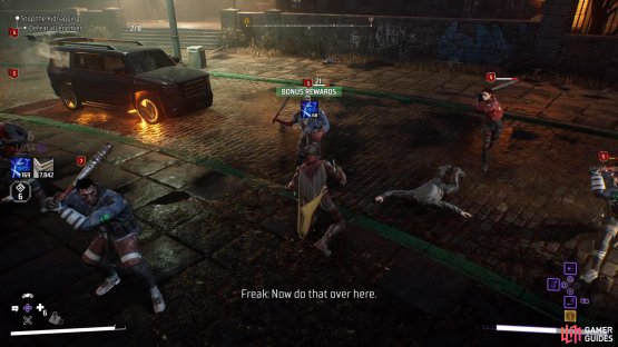 Just beat up the Freaks to finish this crime