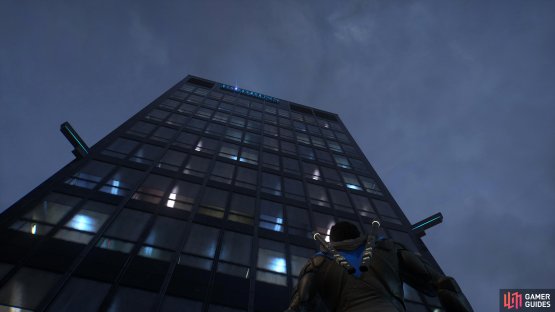 Behind the blue neon sign at the top of the Robbins Building on the corner of Shelley Avenue, and Hemlock Street.