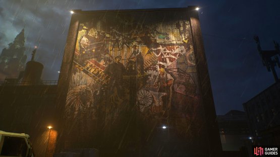 The Street Art &ldquo;Stolen Gotham&rdquo; painted by Ms. Soule.