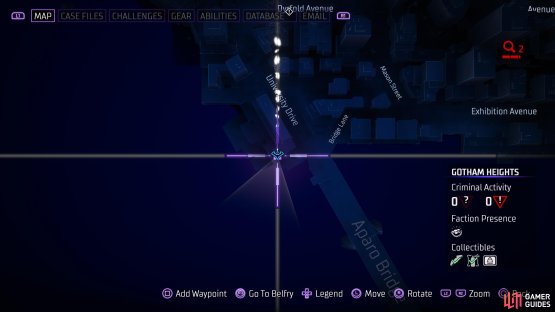 The map location of Batarang #50.