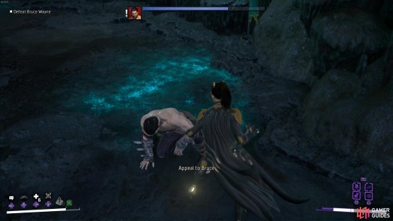 Bruce will fall to the ground and you&rsquo;ll be able to appeal to him