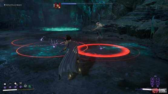 Batman will throw out three electrical explosives