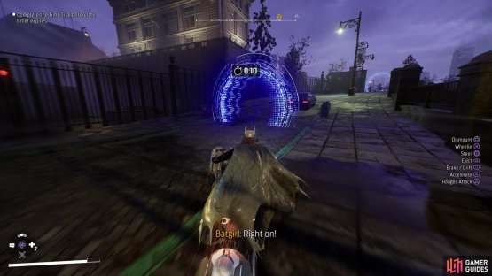 Race through ring checkpoints to add +2 seconds to the timer,
