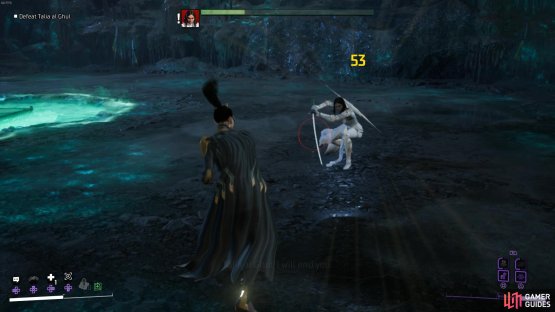 she&rsquo;ll use her sword as a defense in addition to swinging it and lunging.