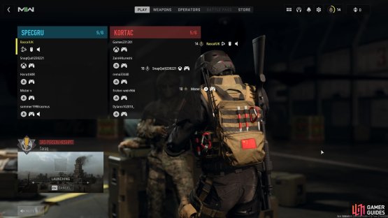 The set-up is the same as the main modes. Here you can see your five teammates and six enemies.