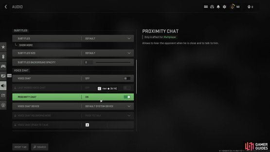 From there you can scroll down to the Voice section and find the Proximity Chat slider and toggle it as you see fit.