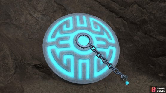 the blue shrine gate awaits at the end of the cave.