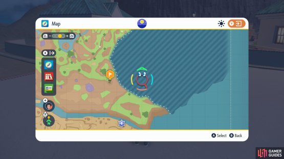 The next flag icon takes you to the ruins to the southeast of the last icon
