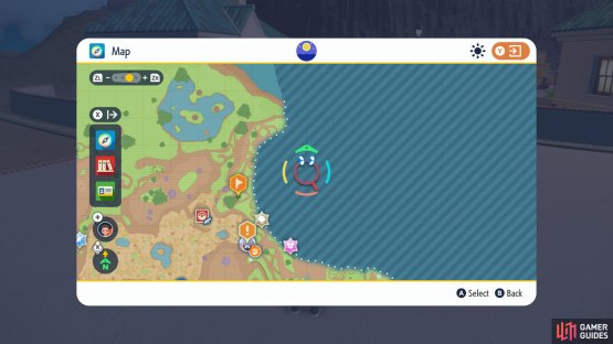 Head to the flag icon near the pokemon center here