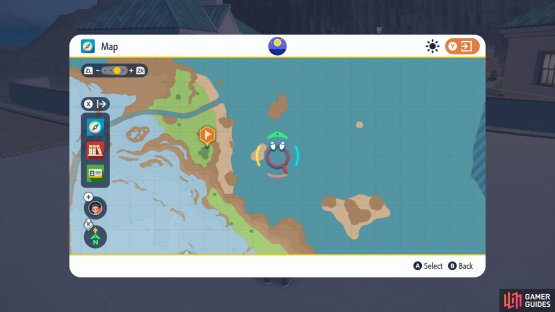 the final flag icon is on the last bit of grass to the northwest of the last