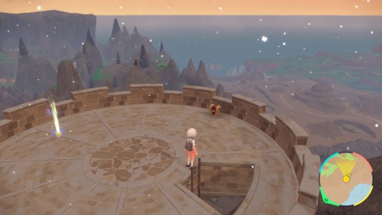 to find the  Gimmighoul Chest on top of the watchtower.