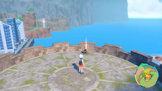 to find the Gimmighoul Chest on top of the watchtower.