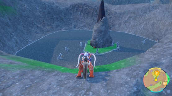 to find the  Gimmighoul Chest sitting in the center of the lake.