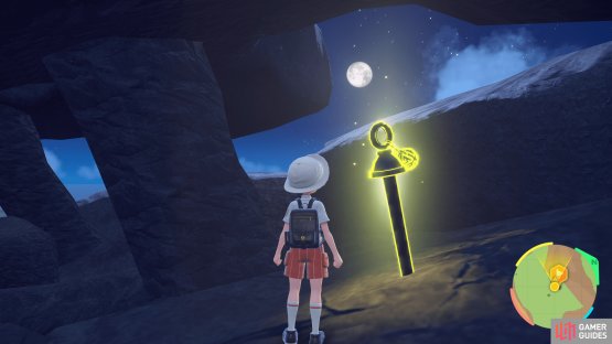 you will find this green stake on top of a pillar there.