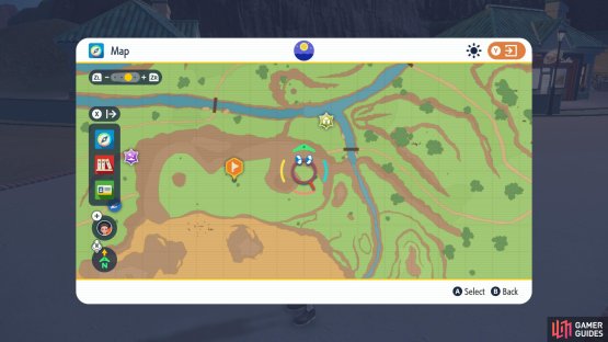 Head to the flag icon here, which is underground