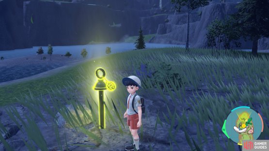 the green stake can be found on the eastern side of it.