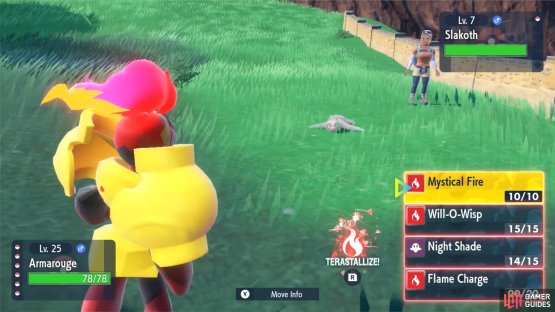 After selecting &ldquo;Battle&rdquo;, you may choose a move to use. (Credit: Serebii)