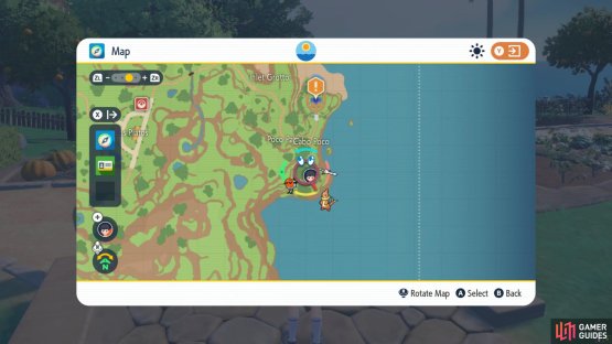 The map is useful for seeing where to go next.