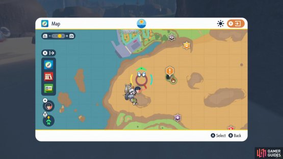 The Quaking Earth Titan&rsquo;s location on the map.