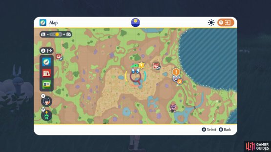 The location of their base on the map.