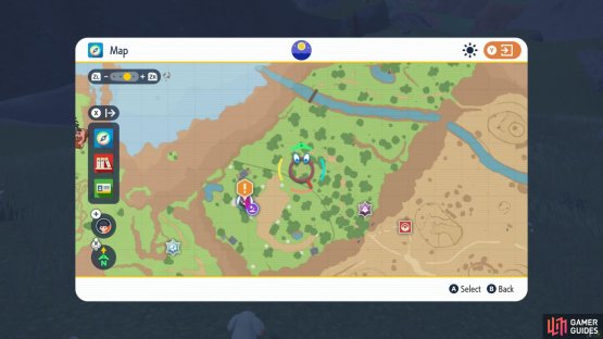 Location on the map.