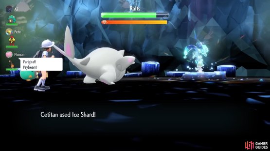 Other trainers&rsquo; moves will show along the left side of the screen. (Credit: Serebii)