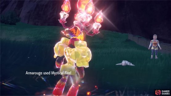 After selecting a move, the Pok&eacute;mon will Terastallize before using it. (Credit: Serebii)
