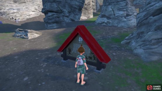 Trainers will unlock a fast travel point right outside this signpost once visited.